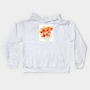 Orange Flowers Kids Hoodie